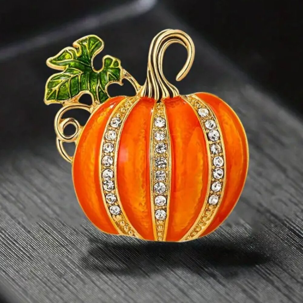 ๐บ ๐บ ๐บ Halloween Pumpkin Brooch Pin - Picture 3 of 3